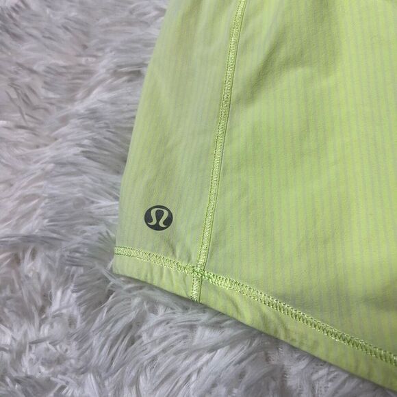Lululemon Skirt Skort Size 4 Neon Green Built in Shorts Stretchy Mini Rare Find - Picture 9 of 9